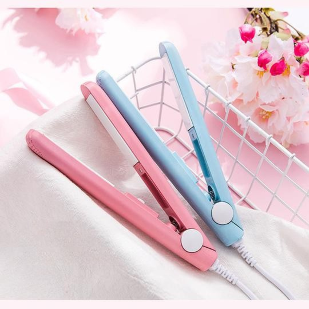 Damen Haarglätter 2-in-1 Glätteisen Keramik Kompakt für Locken und Glätten