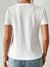 Damen T-Shirt Rundhals mit Ösen Baumwolle Lässig-3