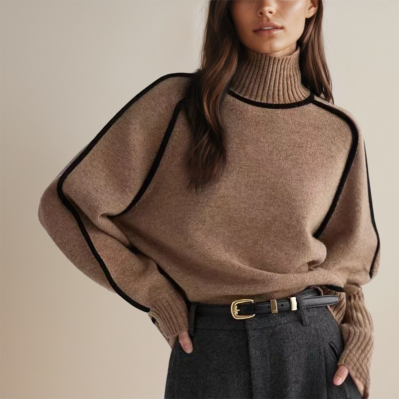 Hochwertiger Kaschmir Pullover Damen Modern Stil Warmer Pullover für Herbst und Winter 1