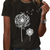 Paardebloem Print Crew Hals T-Shirt