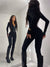 Damen Jumpsuit Festlich Eleganter Stil Polyester-Spandex mit Langen Ärmeln-2