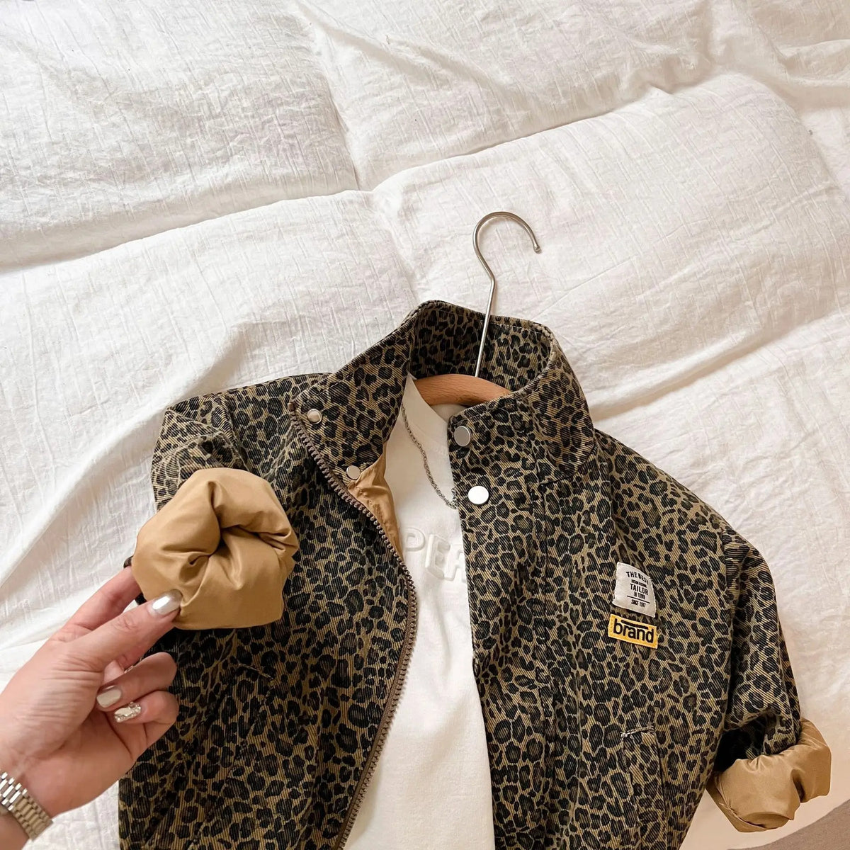 Jacke mit Leopardenmuster für Kinder