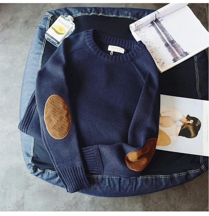 Übergroßer Herrenpullover aus Patchwork