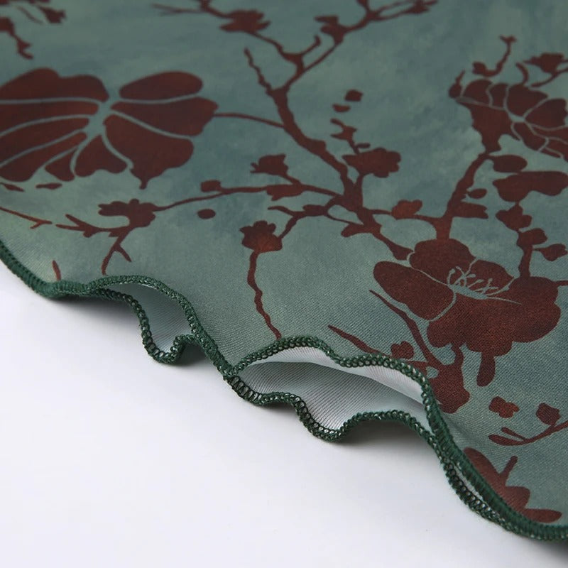 Vintage-Midi-Rock mit Blumenprint