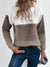 Dreifarbiger Patchwork-Pullover für Frauen