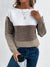 Dreifarbiger Patchwork-Pullover für Frauen
