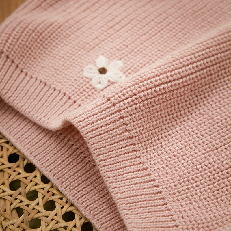 Blumenstrickpullover für Kinder