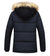 Herrenjacke mit fleecegefüttertem Pelzkragen
