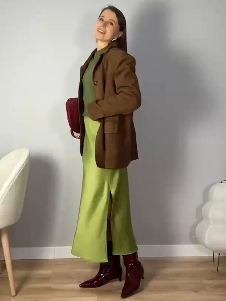 A-Linie Büro-Seitenrock für Damen