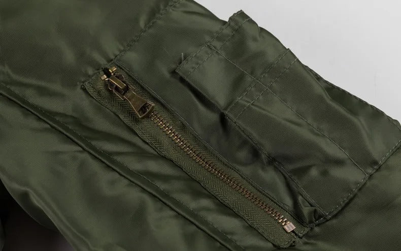 Bomberjacke aus dickem Plüsch für Männer