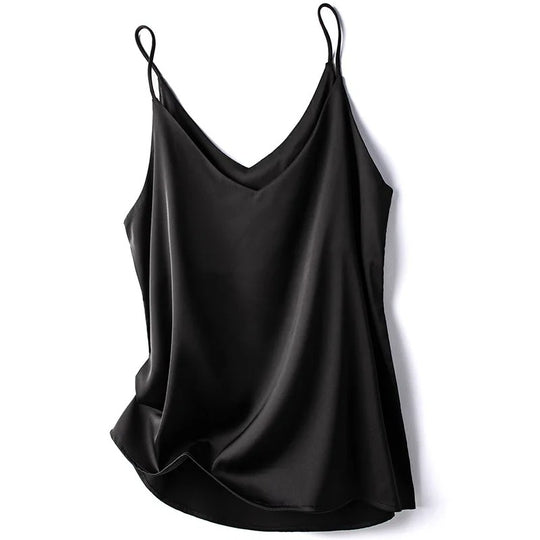 Damen-Spaghettitop mit V-Ausschnitt und Neckholder