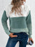 Dreifarbiger Patchwork-Pullover für Frauen