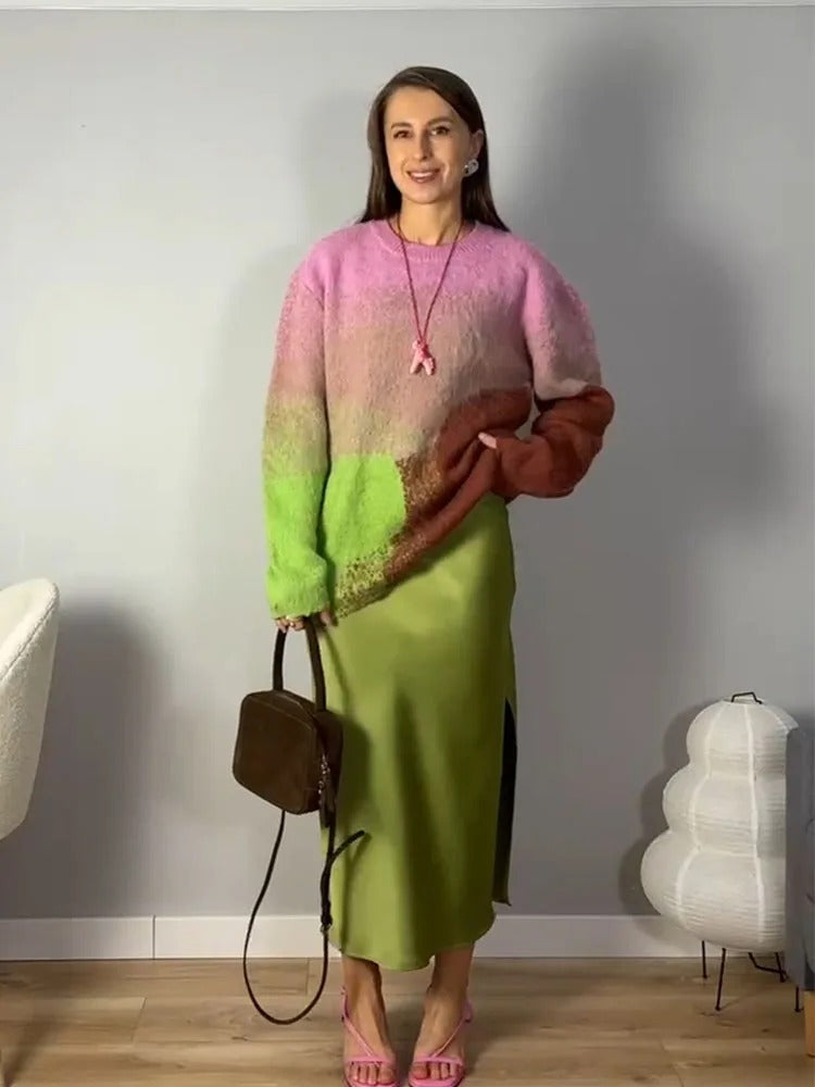 A-Linie Büro-Seitenrock für Damen