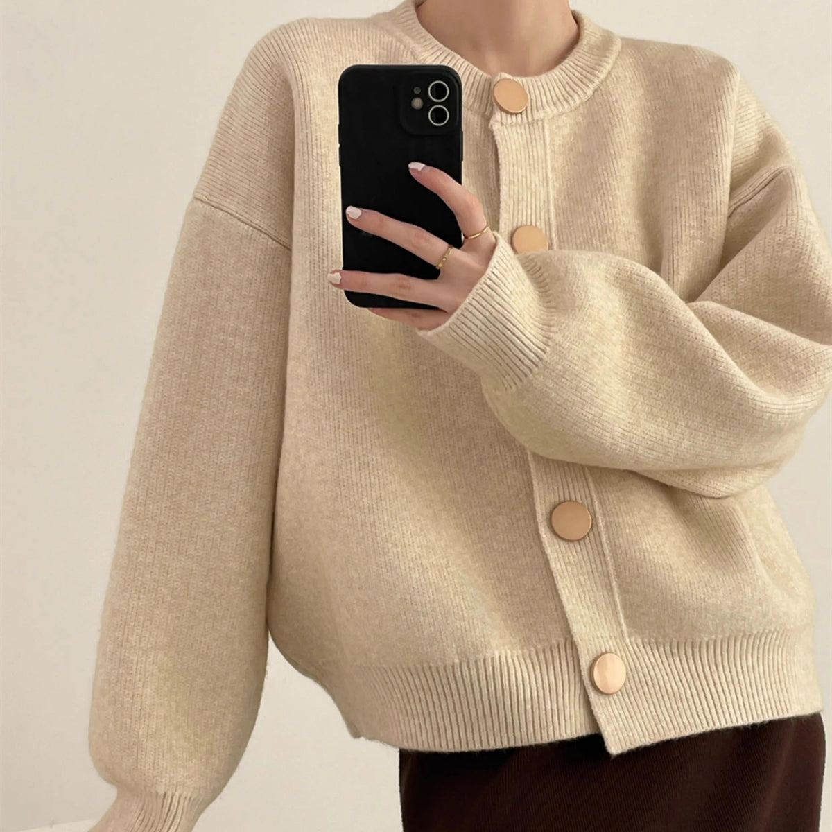 Weiche Damen-Strickjacke