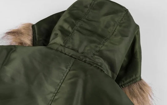Bomberjacke aus dickem Plüsch für Männer