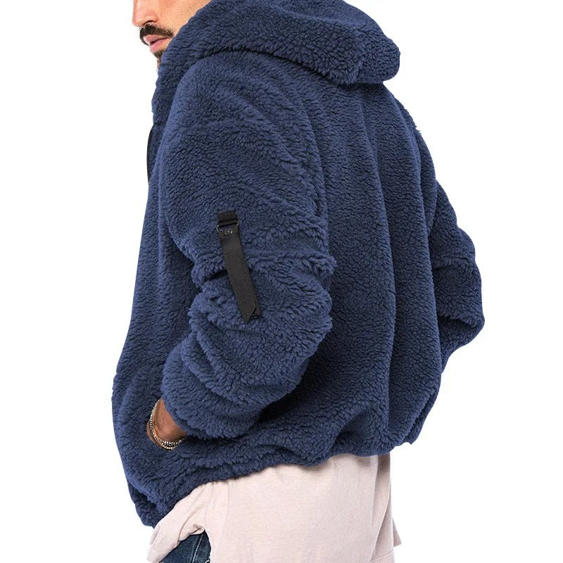 Doppelseitige Herren-Fleecejacke