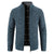 Warme Herren-Fleece-Strickjacke mit Reißverschluss