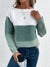 Dreifarbiger Patchwork-Pullover für Frauen