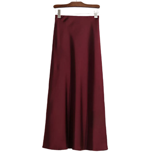 Frauen Essig Satin Fischschwanzrock