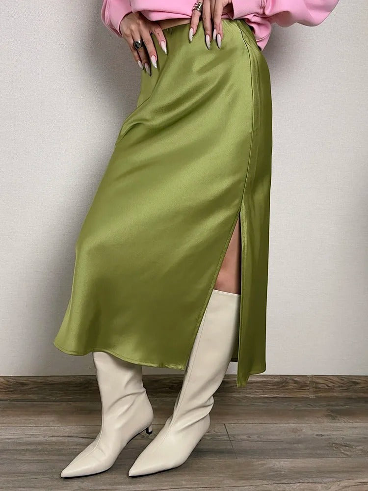 A-Linie Büro-Seitenrock für Damen