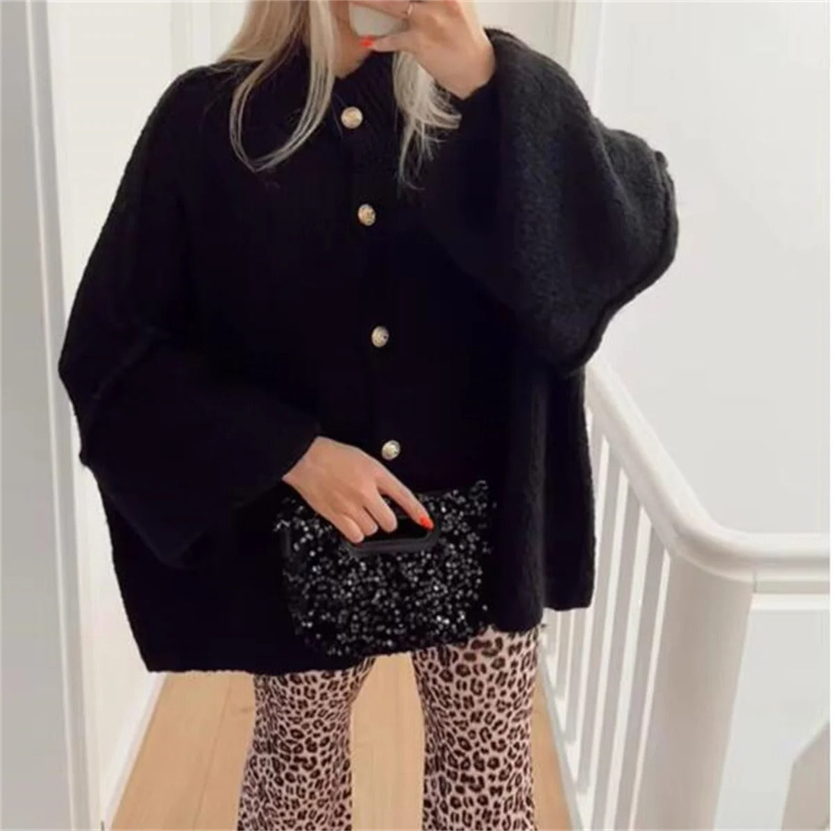 Lässiger weiter Pullover für Frauen