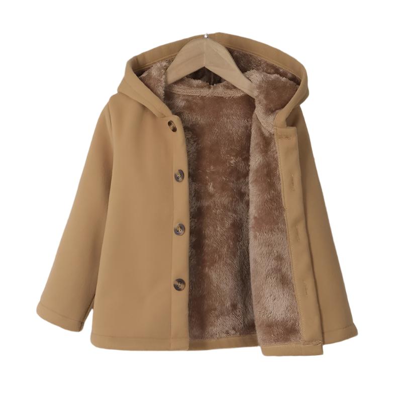 Dicker Fleece-Wintermantel für Mädchen