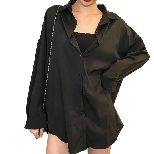 Übergroßes Damen-Langarmshirt
