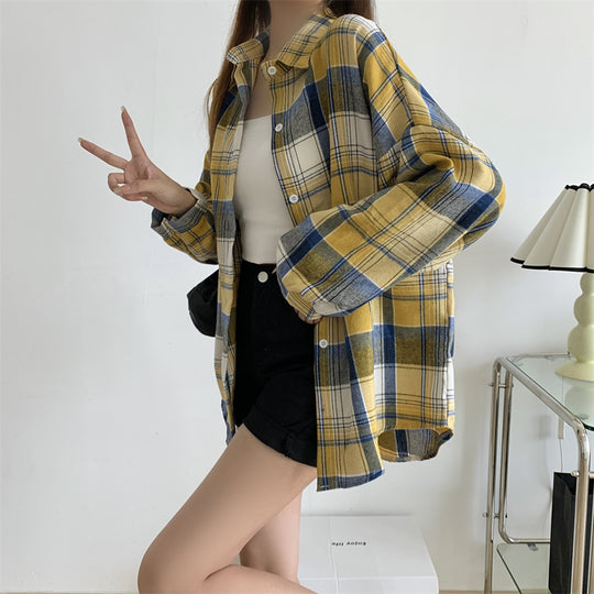 Oversized kariertes Hemd für Damen