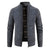 Warme Herren-Fleece-Strickjacke mit Reißverschluss