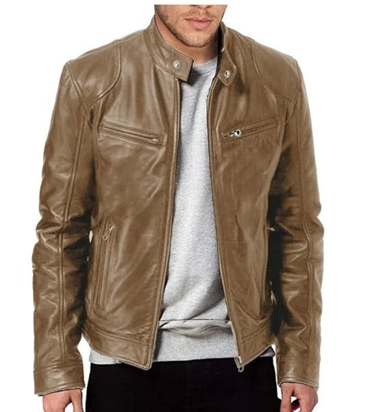 Herren Slim Fit Motorradjacke
