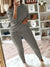 Plus Size Gestrickte Schulterhosen Set