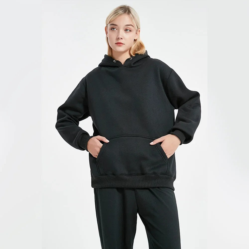 Lässige Kapuzenpullover aus Fleece für Frauen