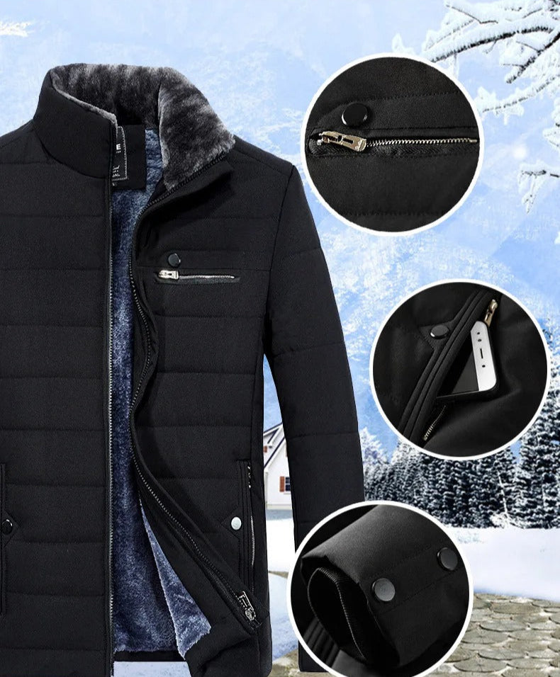 Windjacke mit Fellkragen für Männer
