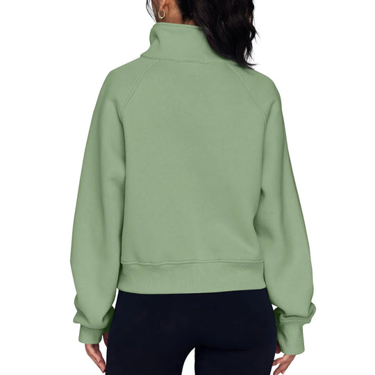 Damen-Fleecejacke mit Stehkragen