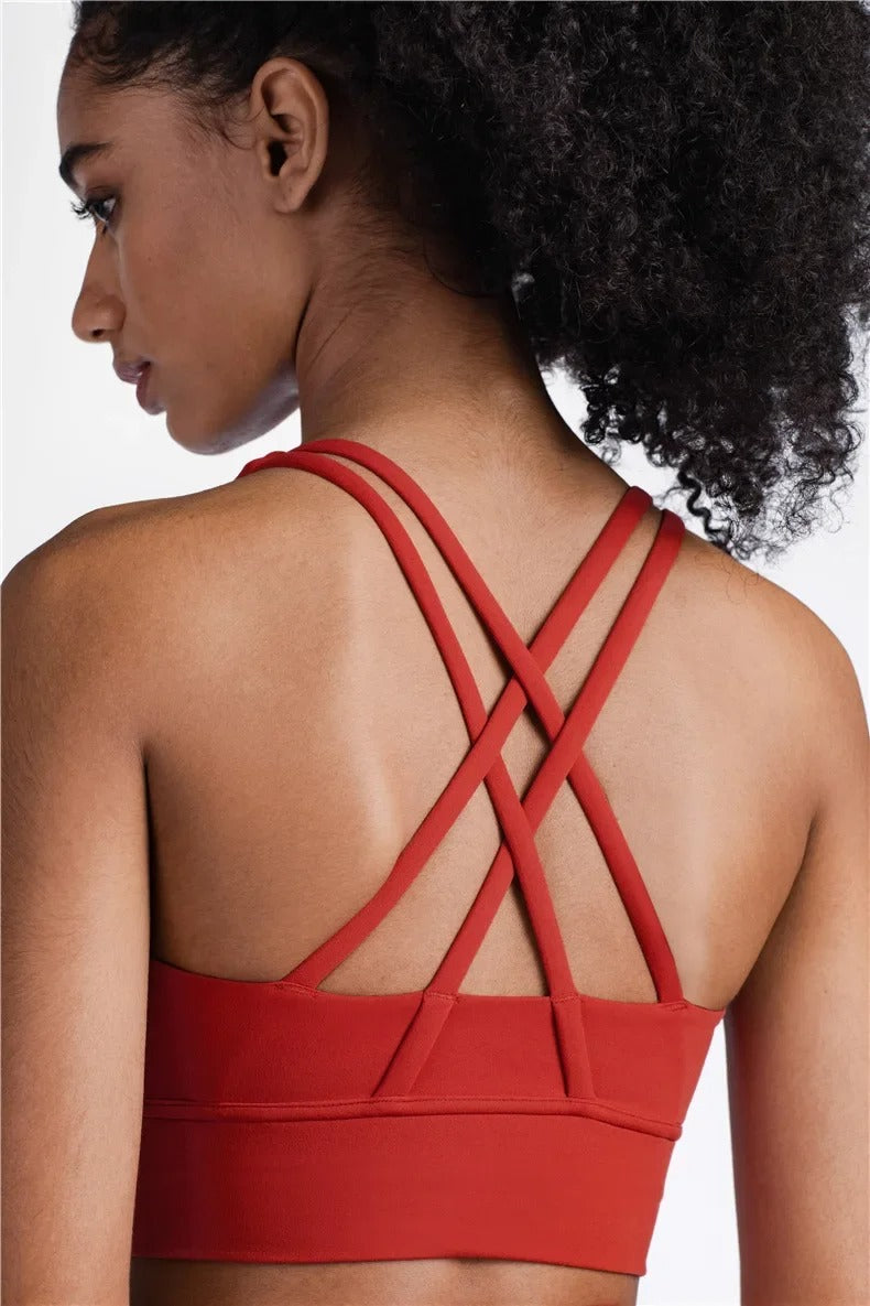 Atmungsaktiver Cross Back Sport-BH für Frauen