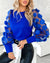 Damen-Button-down-Hemd mit Laternenärmeln