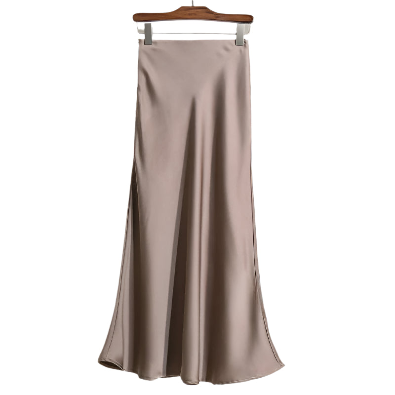 Frauen Essig Satin Fischschwanzrock