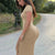 Damenkleid mit Seitenschlitz und kurzen Ärmeln
