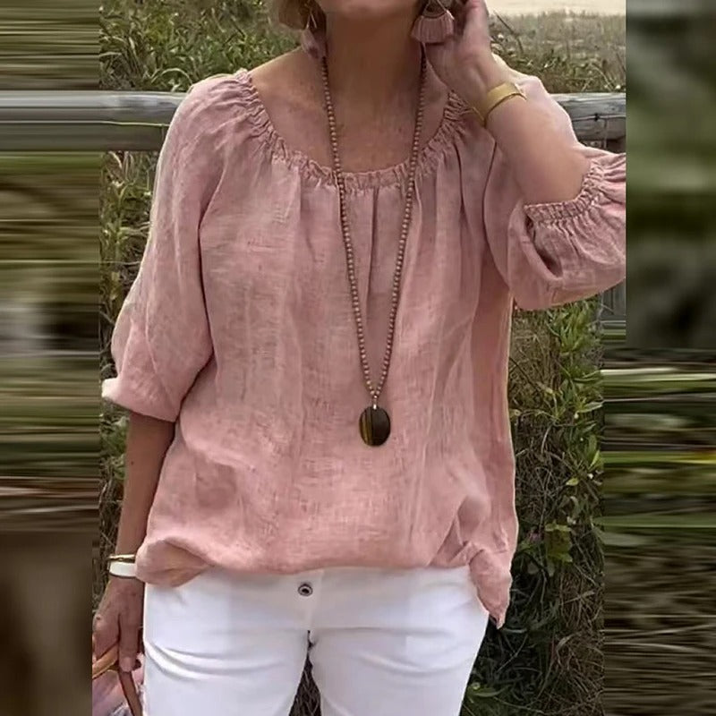 Damen Halbarm Freizeit Bluse