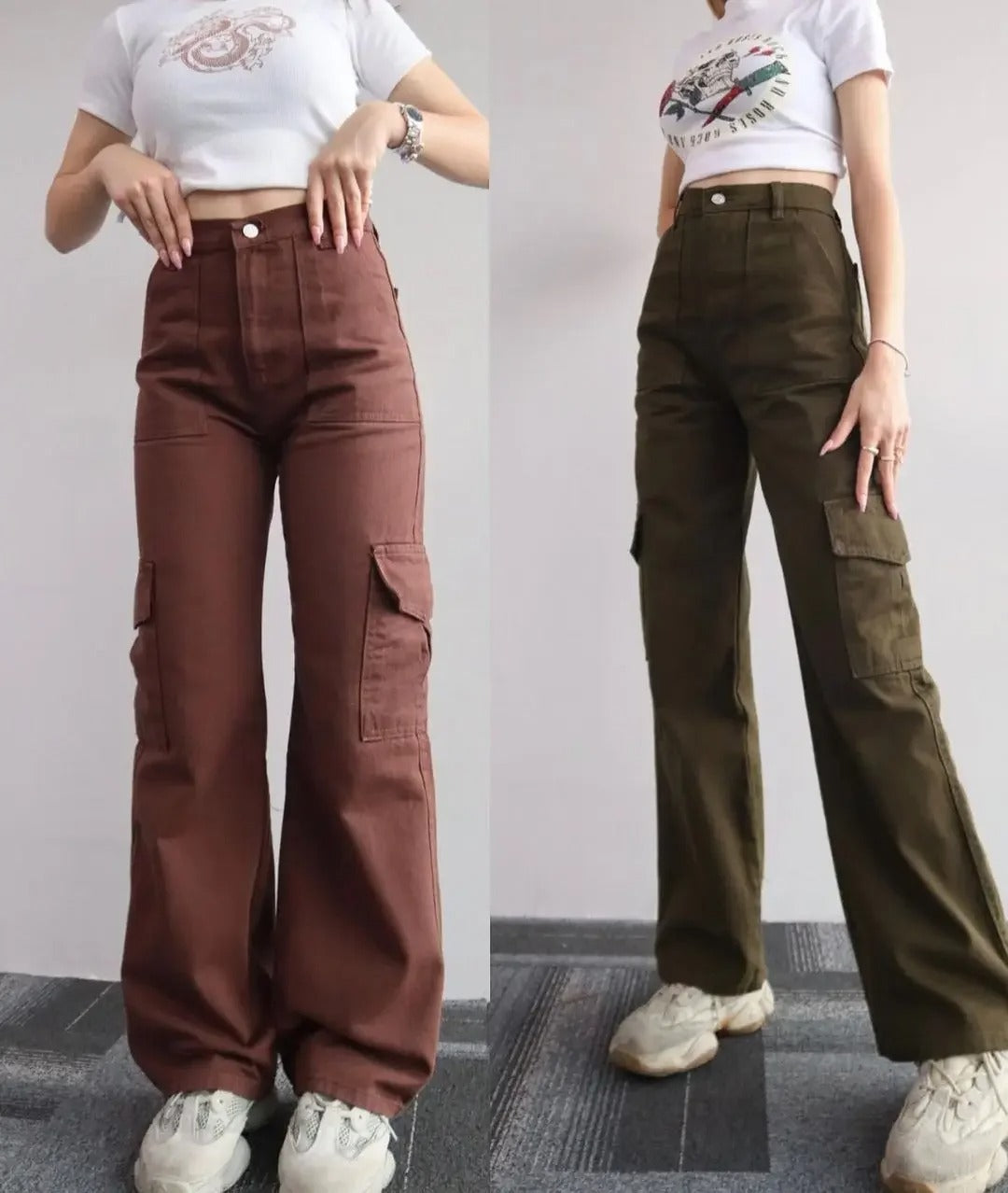 Multi Pocket Cargohose für Damen
