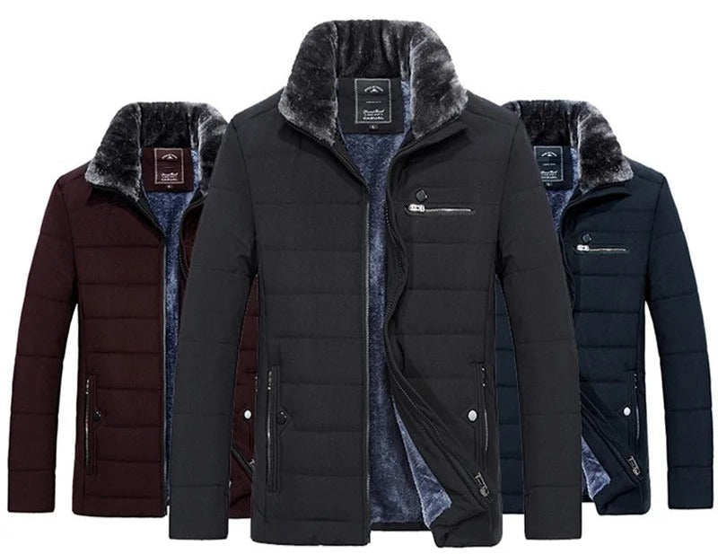Windjacke mit Fellkragen für Männer
