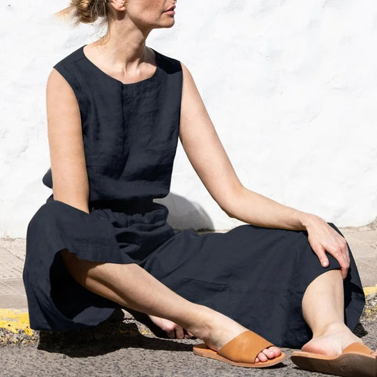 Damen-Overall aus Baumwolle mit hoher Taille
