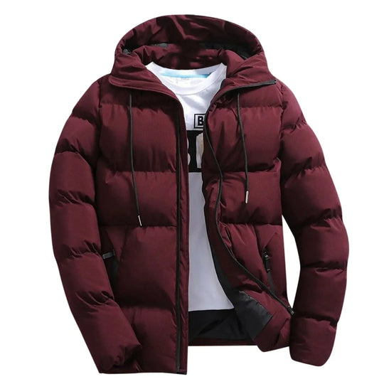 Warme Kapuzen-Pufferjacke für Männer