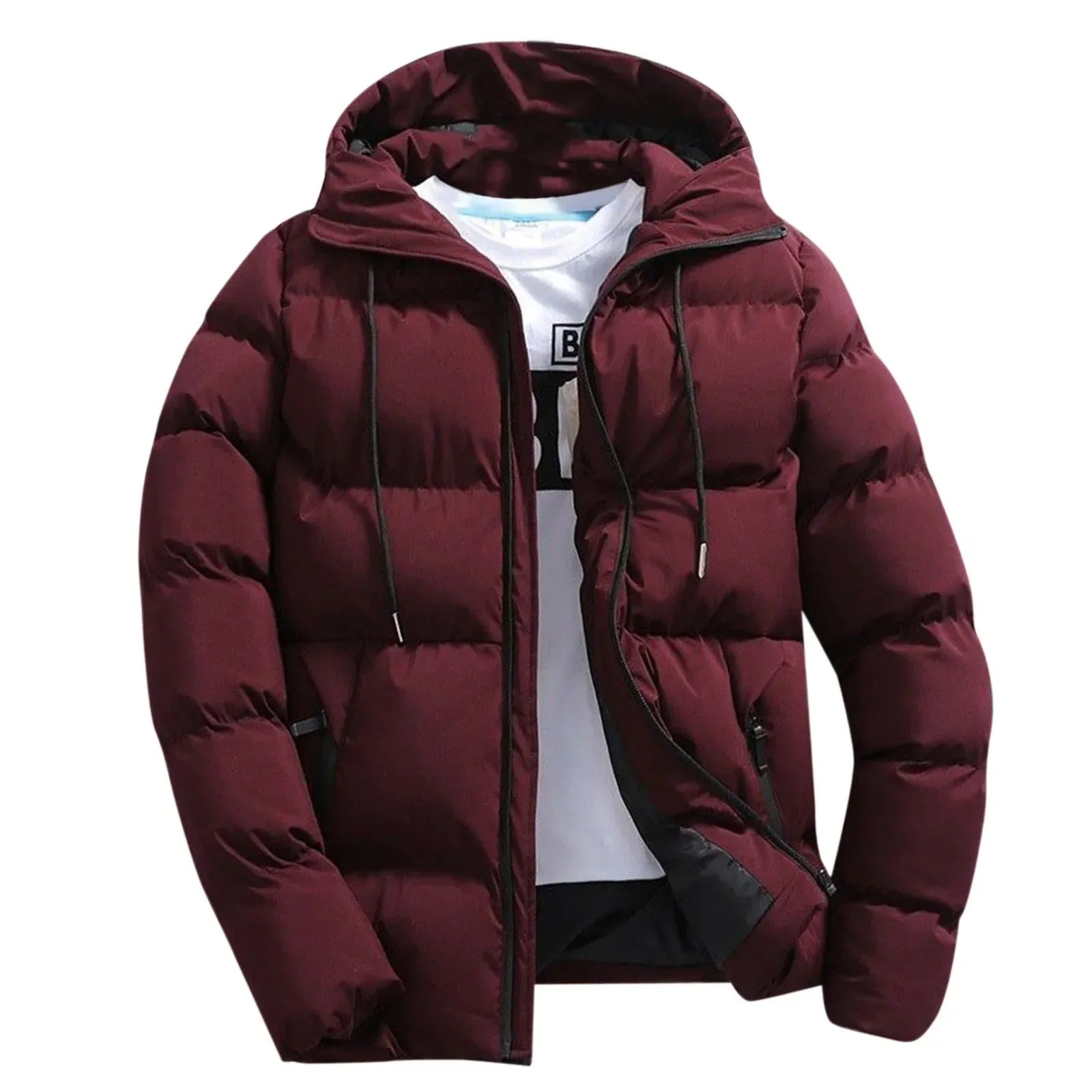 Warme Kapuzen-Pufferjacke für Männer
