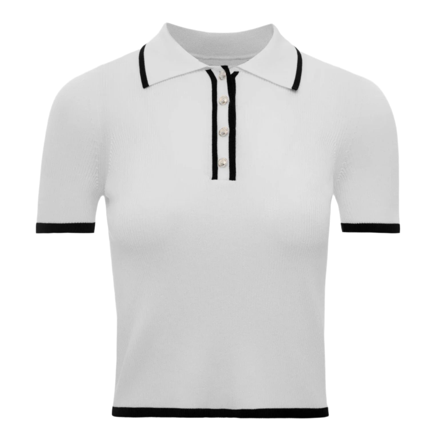 Gestricktes Damenoberteil mit kurzen Ärmeln