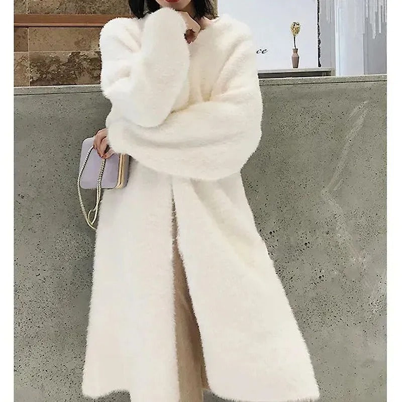 Lange Strickjacke aus Kaschmir für Damen