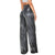 Damenhose mit hoher Taille und weitem Bein