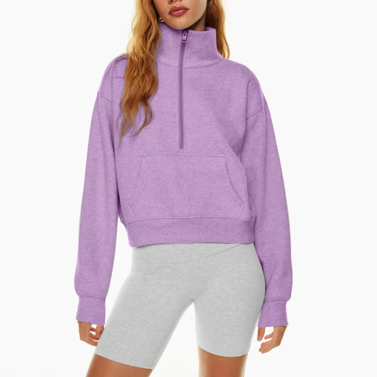 Damen-Fleecejacke mit Stehkragen