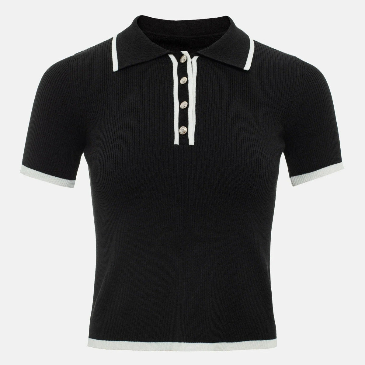 Gestricktes Damenoberteil mit kurzen Ärmeln