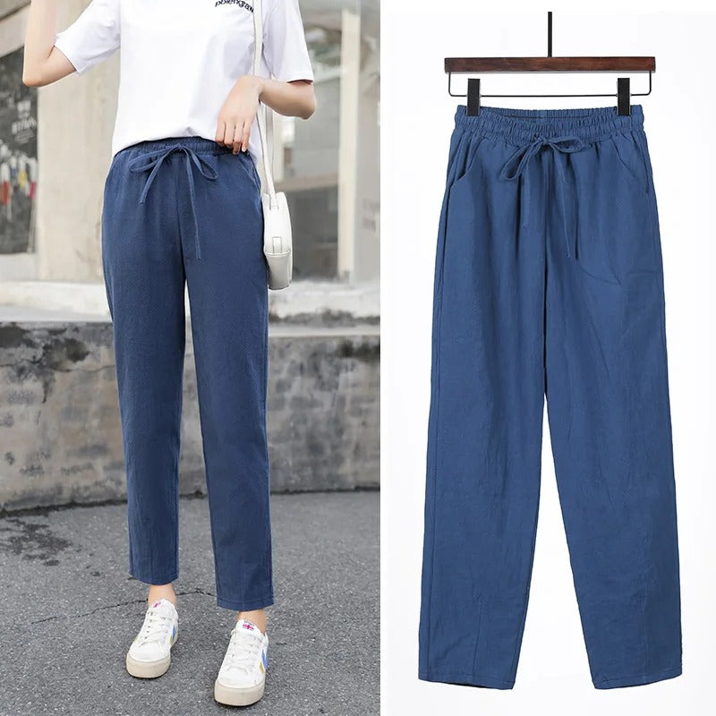 Haremshose mit elastischer Taille für Frauen